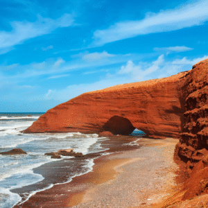 Formation geologique legzira mirleft sud maroc plage atlantique